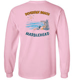 Devereux Beach, Marblehead v1 - Long Sleeve T-Shirt (FRONT LEFT & BACK PRINT) - Gildan