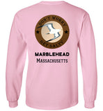 Don't Worry - Get Salty, Marblehead, Long Sleeve T-Shirt (FRONT LEFT & BACK PRINT) - Gildan