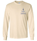 Marblehead Anchor Latitude-Longitude - Long Sleeve T-Shirt (FRONT LEFT & BACK PRINT) - Gildan