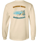 Devereux Beach, Marblehead v1 - Long Sleeve T-Shirt (FRONT LEFT & BACK PRINT) - Gildan