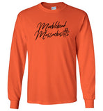 Marblehead Massachusetts Blk Script - Long Sleeve T-Shirt - by Gildan