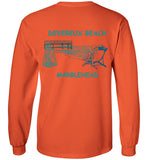 Devereux Beach, Marblehead v3  - Long Sleeve T-Shirt (FRONT LEFT & BACK PRINT) Gildan