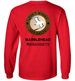 Don't Worry - Get Salty, Marblehead, Long Sleeve T-Shirt (FRONT LEFT & BACK PRINT) - Gildan