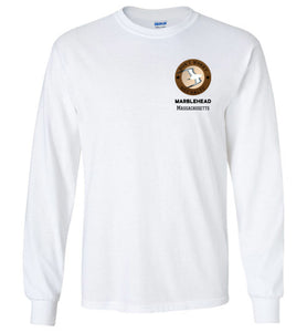 Don't Worry - Get Salty, Marblehead, Long Sleeve T-Shirt (FRONT LEFT & BACK PRINT) - Gildan