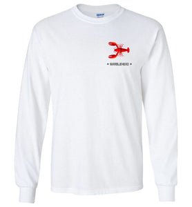 Lobster Marblehead - Long Sleeve T-Shirt (FRONT LEFT & BACK PRINT) - Gildan