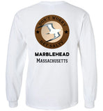 Don't Worry - Get Salty, Marblehead, Long Sleeve T-Shirt (FRONT LEFT & BACK PRINT) - Gildan