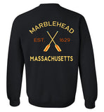 Marblehead, Est. 1629 with Oars - Sweatshirt (FRONT LEFT & BACK PRINT)