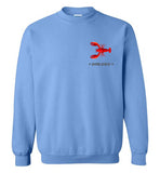 Lobster Marblehead Sweatshirt (FRONT LEFT & BACK PRINT)