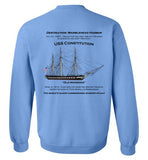 Destination Marblehead, USS Constitution - Sweatshirt (FRONT LEFT & BACK PRINT)