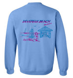 Devereux Beach, Marblehead v4 - Sweatshirt (FRONT LEFT & BACK PRINT)