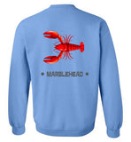 Lobster Marblehead Sweatshirt (FRONT LEFT & BACK PRINT)