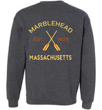 Marblehead, Est. 1629 with Oars - Sweatshirt (FRONT LEFT & BACK PRINT)