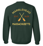 Marblehead, Est. 1629 with Oars - Sweatshirt (FRONT LEFT & BACK PRINT)