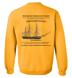 Destination Marblehead, USS Constitution - Sweatshirt (FRONT LEFT & BACK PRINT)