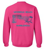 Devereux Beach, Marblehead v3 - Sweatshirt (FRONT LEFT & BACK PRINT)