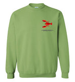 Lobster Marblehead Sweatshirt (FRONT LEFT & BACK PRINT)