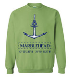 Marblehead Anchor Latitude-Longitude Sweatshirt