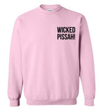 WICKED PISSAH! Bold Black - Sweatshirt (LEFT CHEST PRINT)