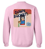 Down Bucket Cartoon - Sweatshirt (FRONT LEFT & BACK PRINT)