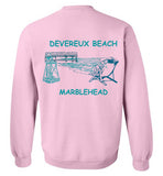 Devereux Beach, Marblehead v3 - Sweatshirt (FRONT LEFT & BACK PRINT)