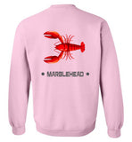 Lobster Marblehead Sweatshirt (FRONT LEFT & BACK PRINT)