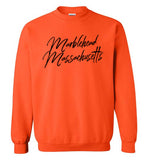 Marblehead Massachusetts, Black Script - Sweatshirt