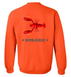 Lobster Marblehead Sweatshirt (FRONT LEFT & BACK PRINT)