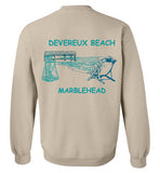 Devereux Beach, Marblehead v3 - Sweatshirt (FRONT LEFT & BACK PRINT)