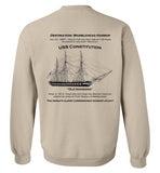 Destination Marblehead, USS Constitution - Sweatshirt (FRONT LEFT & BACK PRINT)