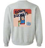 Down Bucket Cartoon - Sweatshirt (FRONT LEFT & BACK PRINT)