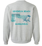 Devereux Beach, Marblehead v3 - Sweatshirt (FRONT LEFT & BACK PRINT)