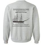 Destination Marblehead, USS Constitution - Sweatshirt (FRONT LEFT & BACK PRINT)