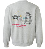 Devereux Beach, Marblehead v2 - Sweatshirt (FRONT LEFT & BACK PRINT)