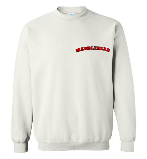 Marblehead - Red/Blk Curve - Sweatshirt (LEFT CHEST - FRONT ONLY PRINT)