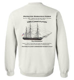 Destination Marblehead, USS Constitution - Sweatshirt (FRONT LEFT & BACK PRINT)