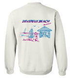 Devereux Beach, Marblehead v4 - Sweatshirt (FRONT LEFT & BACK PRINT)