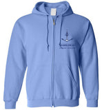 Marblehead Anchor Latitude-Longitude - Zip Hoodie (FRONT LEFT & BACK PRINT)