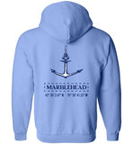 Marblehead Anchor Latitude-Longitude - Zip Hoodie (FRONT LEFT & BACK PRINT)