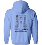 Marblehead Lighthouse Plan - Zip Hoodie (FRONT LEFT & BACK PRINT)