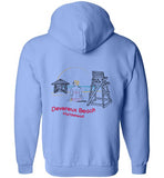 Devereux Beach, Marblehead v2 - Zip Hoodie (FRONT LEFT & BACK PRINT)