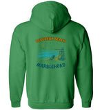 Devereux Beach, Marblehead v1 - Zip Hoodie (FRONT LEFT & BACK PRINT)