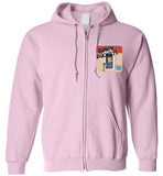 Down Bucket Cartoon - Zip Hoodie (LEFT CHEST PRINT)