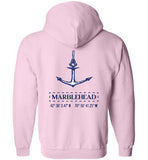 Marblehead Anchor Latitude-Longitude - Zip Hoodie (FRONT LEFT & BACK PRINT)