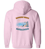 Devereux Beach, Marblehead v1 - Zip Hoodie (FRONT LEFT & BACK PRINT)