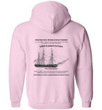 Destination Marblehead - USS Constitution - Zip Hoodie (FRONT LEFT & BACK PRINT)