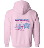 Devereux Beach, Marblehead v4 - Zip Hoodie (FRONT LEFT & BACK PRINT)