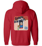 Down Bucket Cartoon - Zip Hoodie (FRONT LEFT & BACK PRINT)