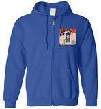 Down Bucket Cartoon - Zip Hoodie (LEFT CHEST PRINT)