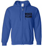 WICKED PISSAH! Bold Black - Zip Hoodie (LEFT CHEST PRINT)