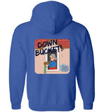 Down Bucket Cartoon - Zip Hoodie (FRONT LEFT & BACK PRINT)